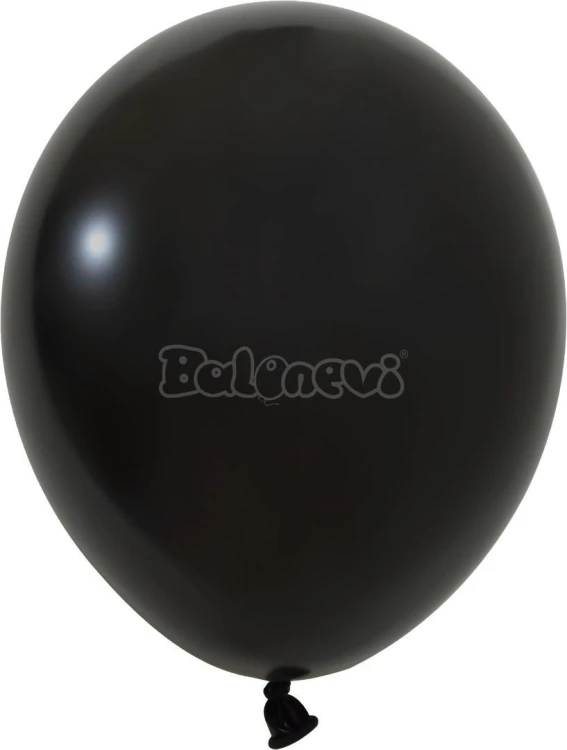 Balony lateksowe Pastel czarne 25cm 100szt