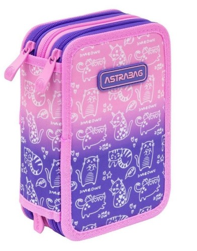 Piórnik potrójny z wyposaż. Jumbo Kitty ASTRA