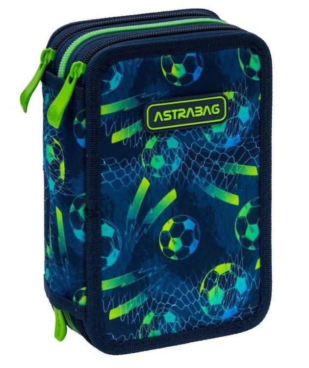 Piórnik potrójny z wyposaż. Jumbo Football ASTRA