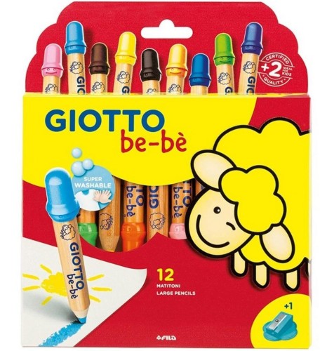 Kredki grube 12 kolorów Bebe GIOTTO, Giotto