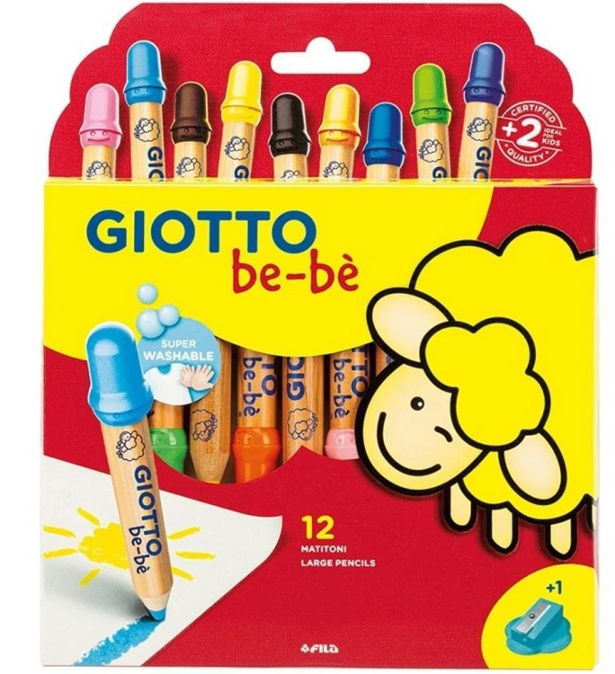 Kredki grube 12 kolorów Bebe GIOTTO, Giotto