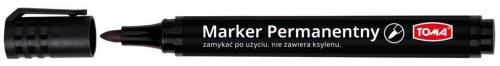 Marker permanentny czarny (12szt) TOMA, TOMA