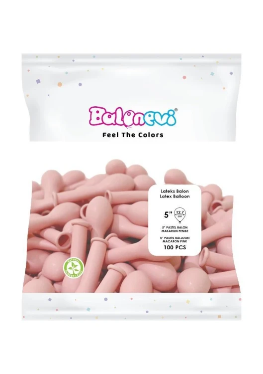 Balony lateksowe Pastel różowe 12cm 100szt