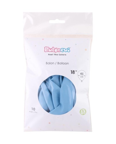 Balony lateksowe Pastel niebieskie 45cm 10szt