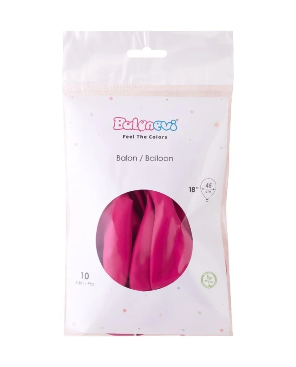 Balony lateksowe Pastel fuchsia 45cm 10szt