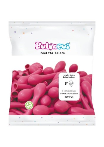Balony lateksowe Pastel fuchsia 12cm 100szt