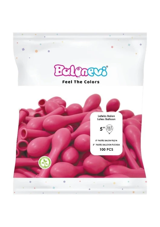 Balony lateksowe Pastel fuchsia 12cm 100szt