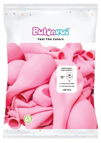 Balony lateksowe Pastel różowe 30cm 100szt
