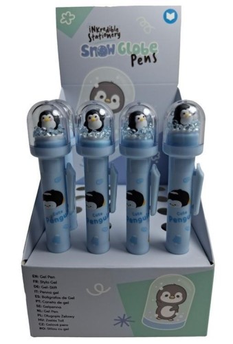Długopis Adoramals Penguin z kulą śnieżną (20szt)