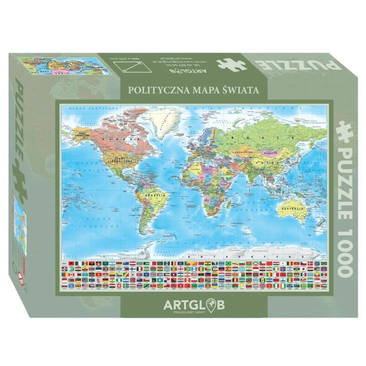 Puzzle 1000 - Mapa polityczna świata, Artglob