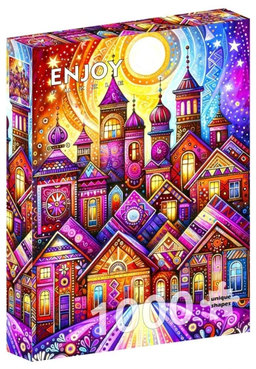 Puzzle 1000 Fioletowe miasto, Enjoy