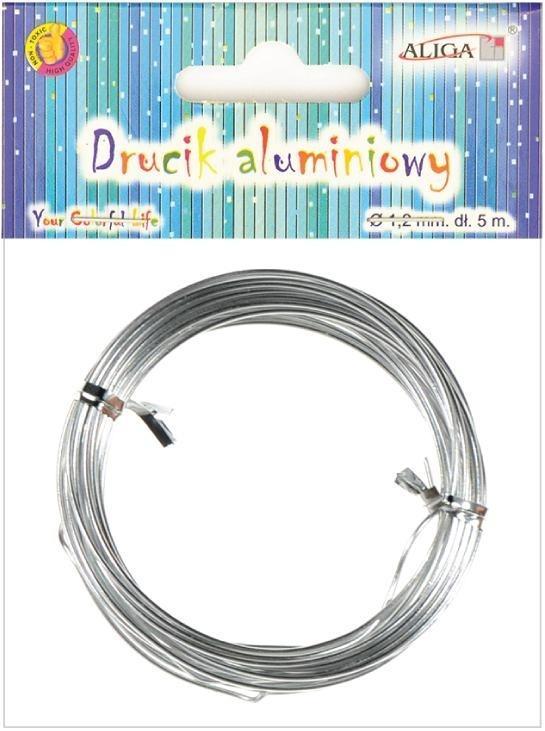 Drucik aluminiowy srebrny 1,25 mm 5m, Aliga