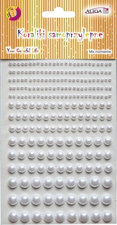 Dżety kryształki samoprzylepne perłowe 3,6,8,10mm