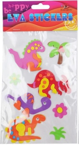 Zestaw naklejek Eva Dinozaury 8szt, Fresh