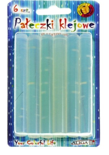 Klej do pistoletu na gorąco bezbarwny 11mm 6szt