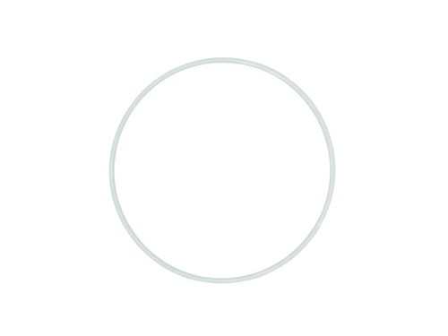 Ring metalowy biały 10cm, Aliga