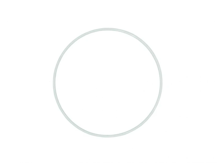 Ring metalowy biały 10cm, Aliga