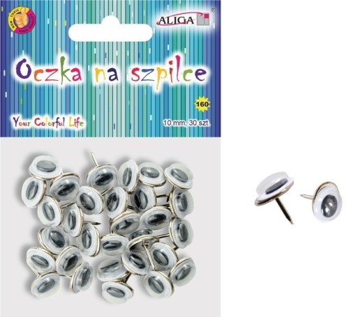 Oczka na szpilce 10x9mm 30szt, Aliga
