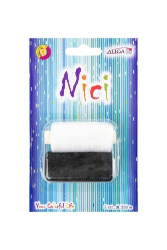 Nici czarne i białe 330m 2szt, Aliga
