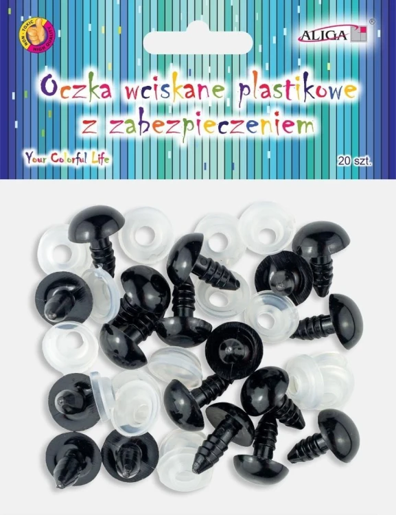 Oczka wciskane plastikowe zabezpieczenie 12mm 20sz