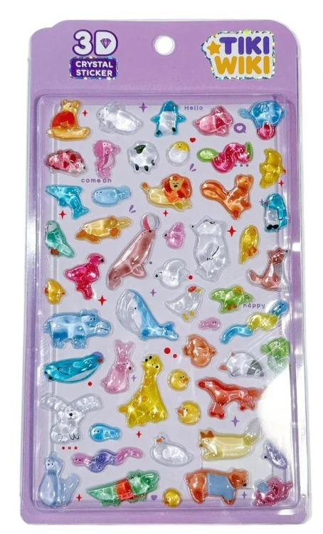 Naklejki 3D Crystal Zwierzątka, Kiddisvit