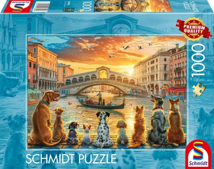 Puzzle 1000 Psy w Wenecji / Włochy, Schmidt
