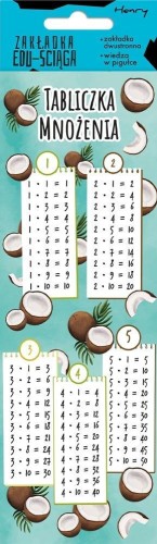 Zakładka edu-ściąga. Tabliczka mnożenia - Kokos