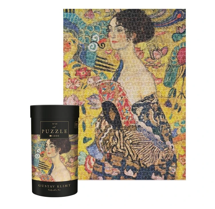 Puzzle 1000 Art 10 Gustav Klimt Lady with Fan
