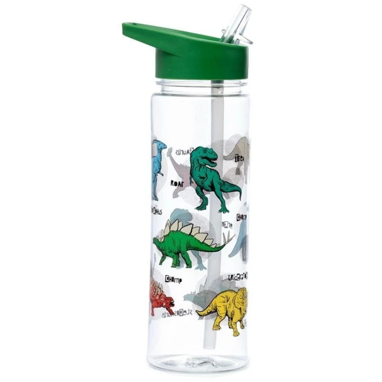 Butelka ze słomką Dinosauria 550ml, Puckator