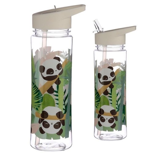 Butelka ze słomką Panda 500ml, Puckator