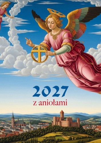 Kalendarz 2027 ścienny A4 z aniołami