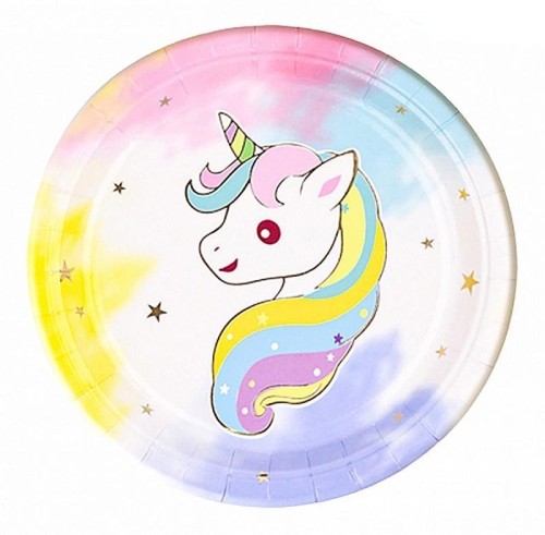 Talerz papierowy Unicorn 8szt PARTY GO