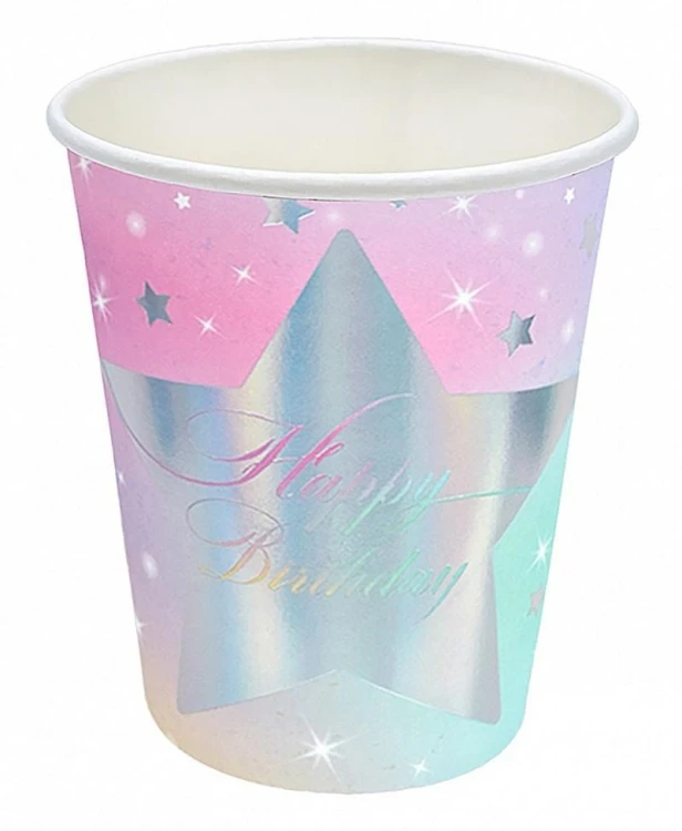Kubek papierowy Happy Birthday 6szt PARTY GO
