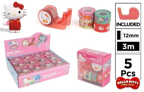 Taśmy dekoracyjne z dyspenserem Hello Kitty 4szt