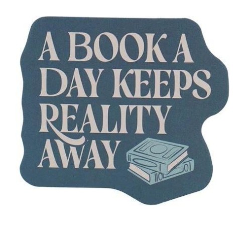 Pulteney Press Naklejka A Book A Day Keeps Reality