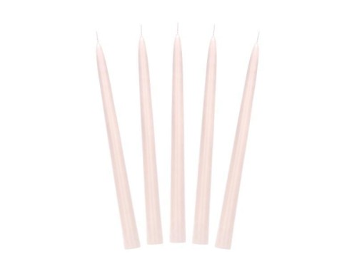 Świeca stożkowa matowa nude 24cm 10szt