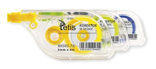Korektor w taśmie 5mmx6m (18szt), Tetis