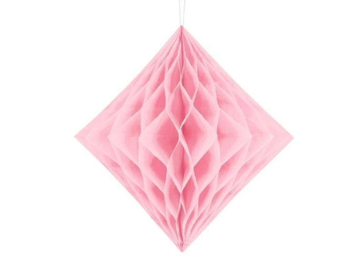 Diament bibułowy jasny różowy 30cm