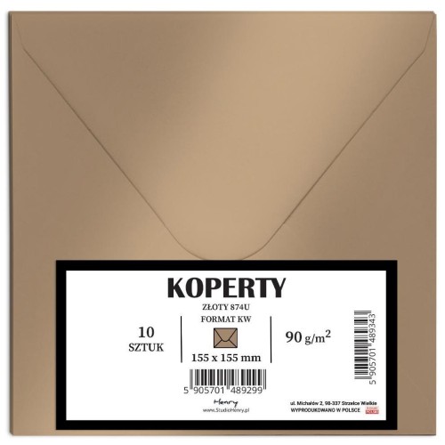 Koperty KW złote 10szt, Henry