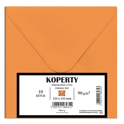 Koperty KW pomarańczowe 10szt, Henry