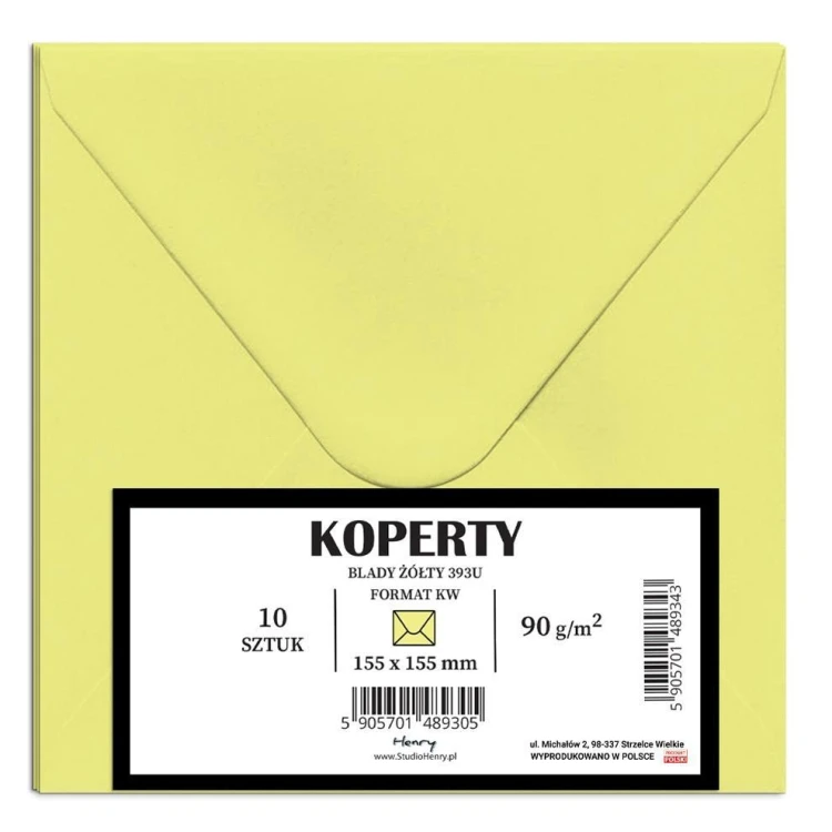 Koperty KW blady żółty 10szt, Henry
