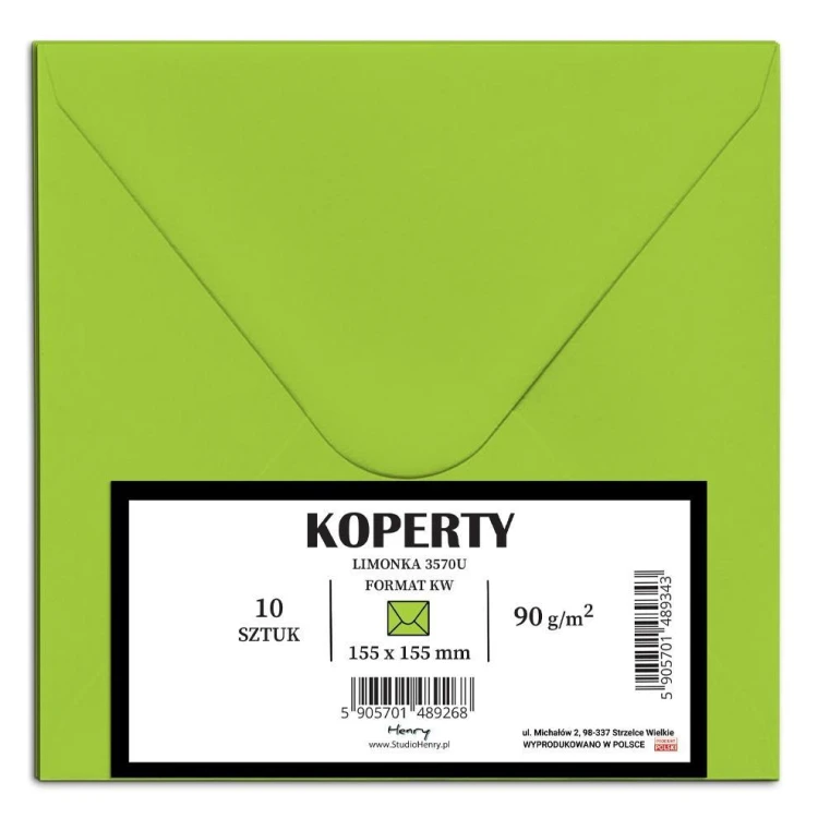 Koperty KW limonka 10szt, Henry