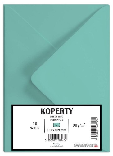 Koperty A5 miętowe 10szt, Henry