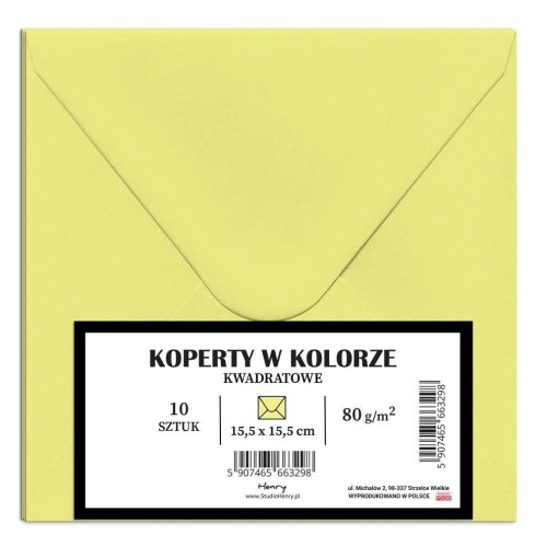 Koperty A5 blady żółty 10szt, Henry