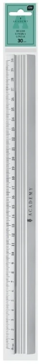 Linijka aluminiowa 30cm Academy, INTERDRUK