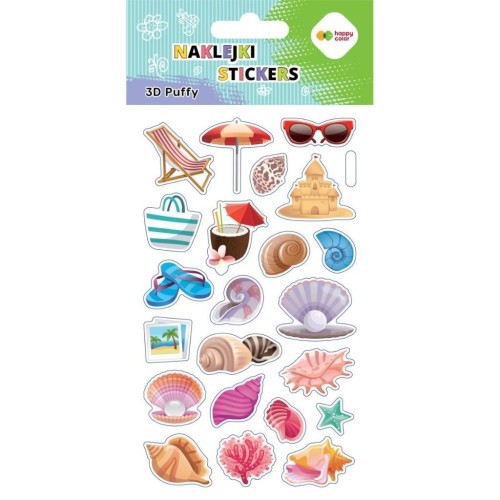 Naklejki 3D Puffy Sea 10x20cm HAPPY COLOR, GDD
