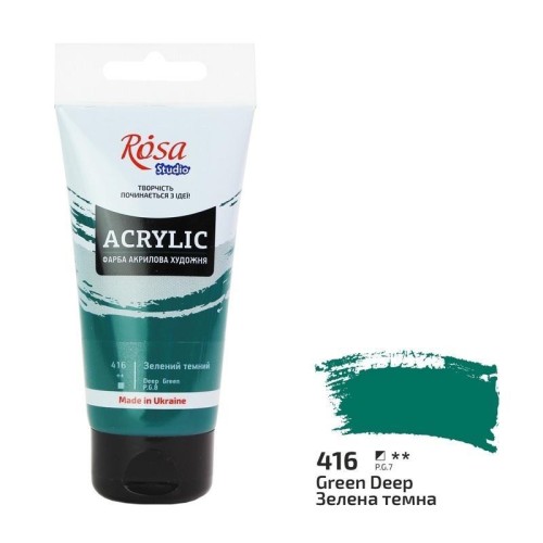 Farba akrylowa deep green 416 75ml, Rosa
