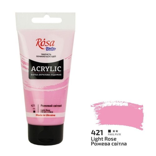 Farba akrylowa light pink 421 75ml, Rosa