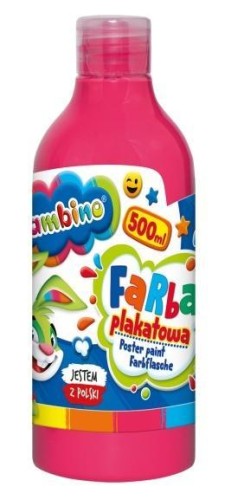Farba plakatowa różowa 500ml BAMBINO, ST-MAJEWSKI