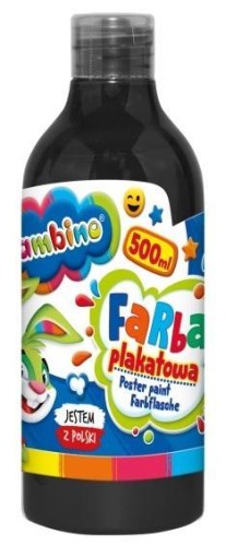 Farba plakatowa czarna 500ml BAMBINO, ST-MAJEWSKI